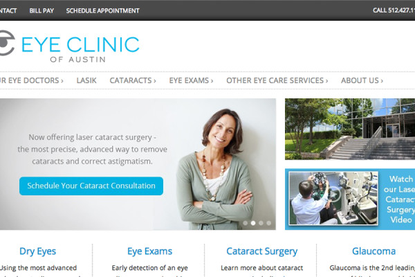 website design eye doctor